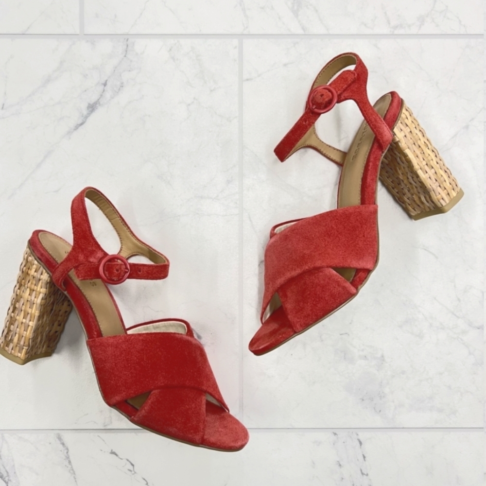 Soludos Olivia High heel sandals in Cherry size 8 New